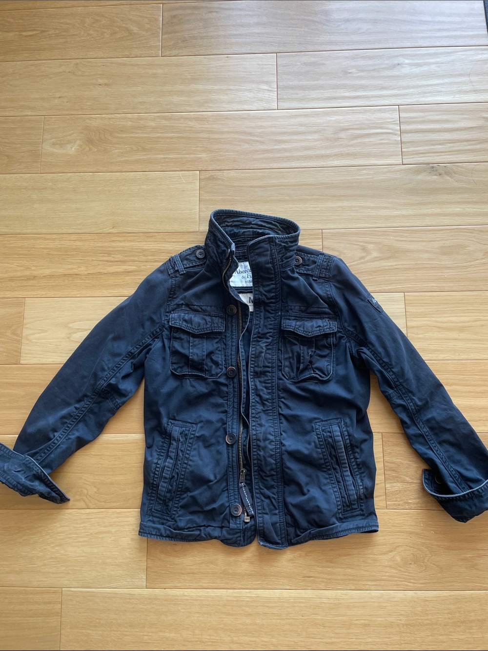 Abercrombie & Fitch Navy Military Style Jacket